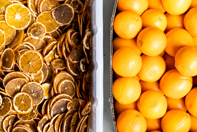 'Thirsty' orange garnish